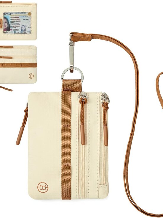 Accessories - Small Wallet RFID, Minimalist Zip ID Case Wallet with Lanyard Keychain, Water Re